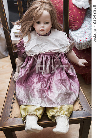 Ceramic porcelain doll with blond hair 33543829