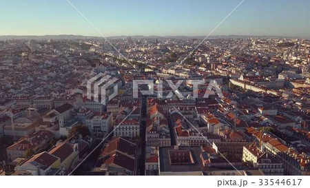 Sky view from the charming city of Lisbon and its 33544617