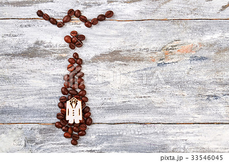 Man accessory from coffee beans. Man accessory from coffee beans. 33546045