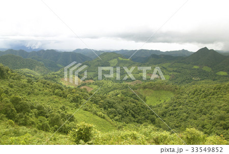 Mountain expanses Lush, rainy season 33549852