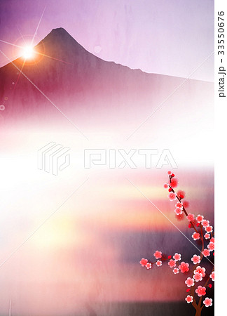 富士山 年賀状 和紙 背景 富士山 年賀状 和紙 背景 33550676