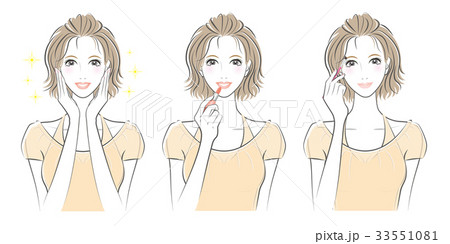 化粧をする女性 33551081