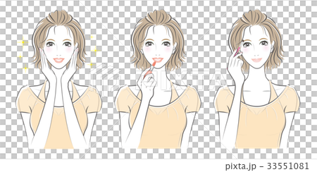 化粧をする女性 33551081