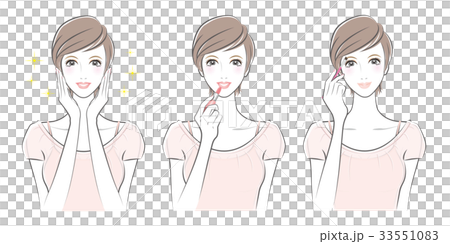 化粧をする女性 33551083