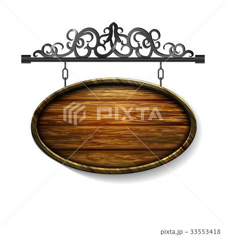 vector wooden signboard 33553418