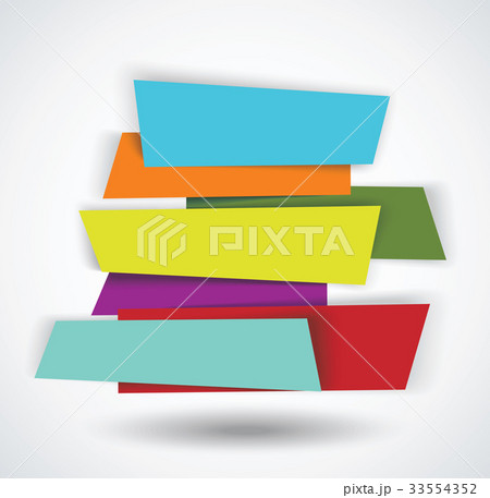 Set of bright paper banners template Set of bright paper banners template 33554352