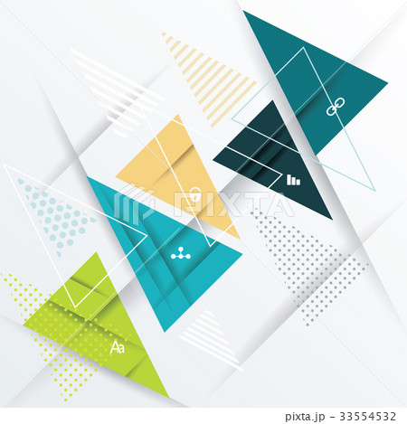 Modern Design with paper triangles. 33554532