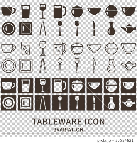 Tableware icon set Tableware icon set 33554621