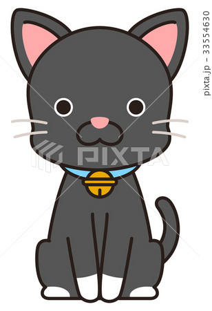 黒い猫　お座り 33554630