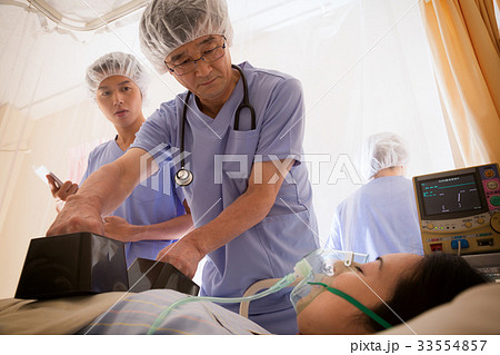 Cardiac Massage Medical Emergency Hospital Stock Photo