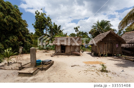 Africa malagasy huts in Maroantsetra, Madagascar 33555408