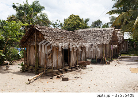 Africa malagasy huts in Maroantsetra, Madagascar 33555409