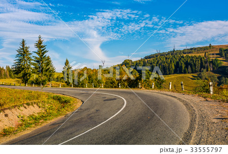 countryside road in mountains 33555797
