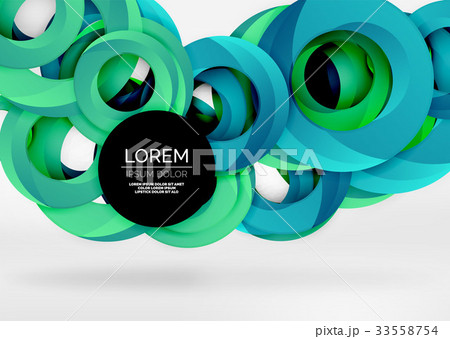 Modern 3d ring vector abstract background 33558754
