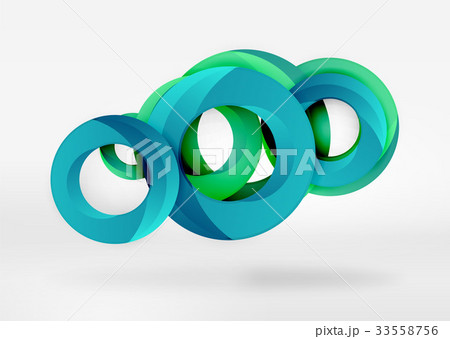 Modern 3d ring vector abstract background 33558756