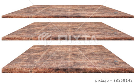 Wood floor isolated on white background. 33559145