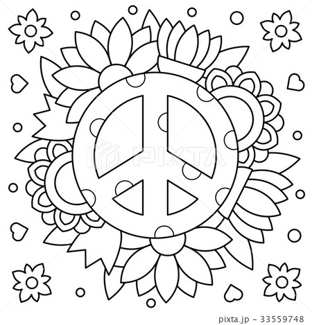 Pacific. Coloring page. Vector illustration. Pacific. Coloring page. Vector illustration. 33559748