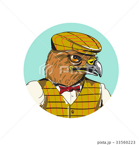 Hawk English Outdoorsman Head Circle Drawing Hawk English Outdoorsman Head Circle Drawing 33560223