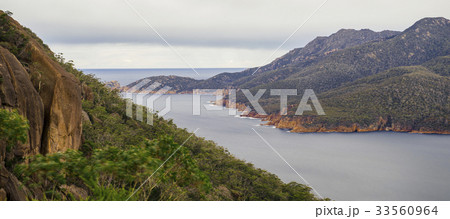 Wineglass Bay beach in Freycinet National Park. Wineglass Bay beach in Freycinet National Park. 33560964
