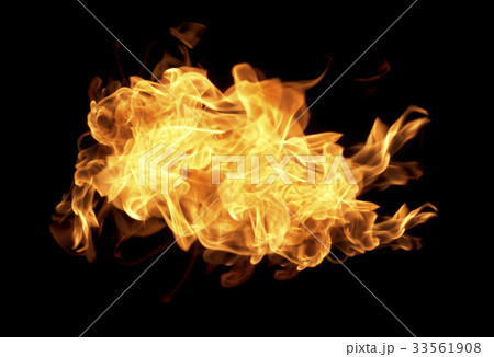 Fire flames on a black background 33561908
