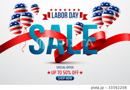 Happy Labor Day with American flag background Happy Labor Day with American flag background 33562208