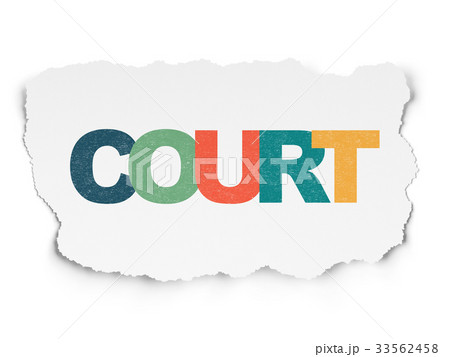 Law concept: Court on Torn Paper background 33562458
