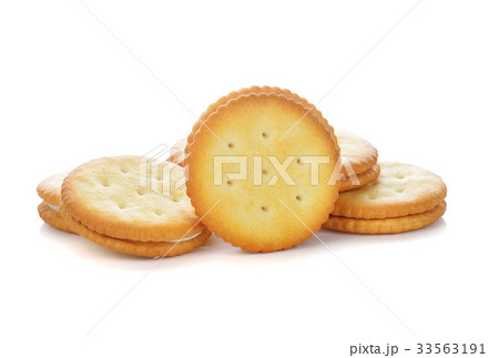 Cracker isolated on over white background Cracker isolated on over white background 33563191