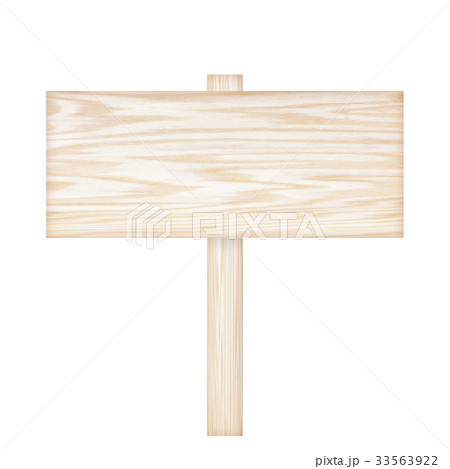 Wooden sign isolated on white background 33563922