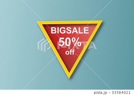 Paper art of sale banner template design 33564021