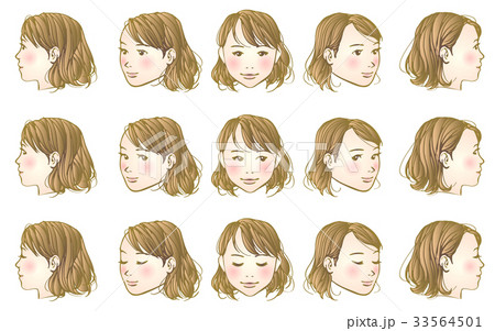 女子頭部180度 33564501