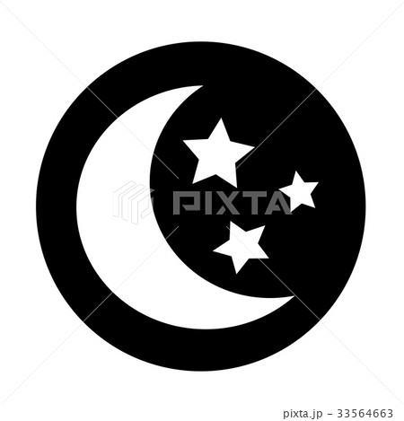 moon star icon illustration design 33564663