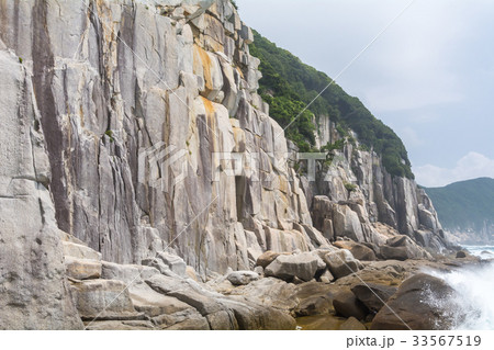 大堂海岸の断崖　モンキーエリア正面壁 33567519