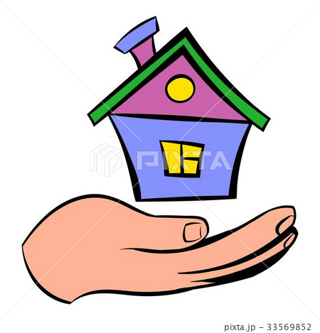 House in hand icon, icon cartoon 33569852