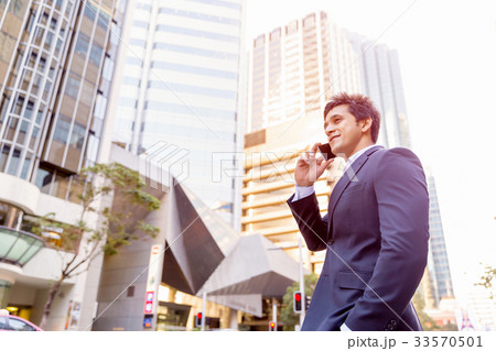 Portrait of confident businessman outdoors Portrait of confident businessman outdoors 33570501