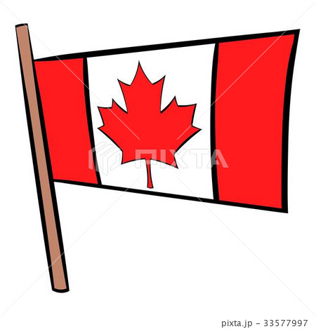 Flag of Canada icon cartoon 33577997