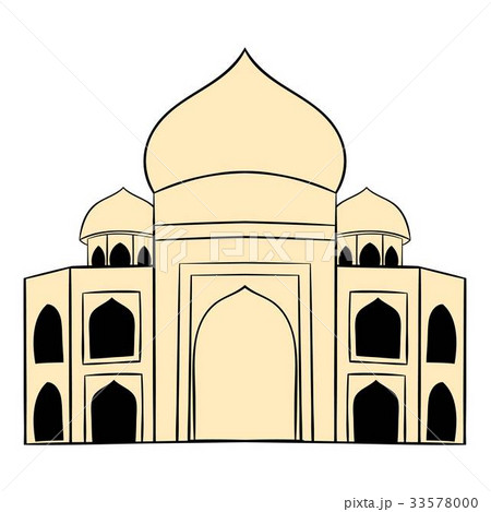 Taj Mahal, India icon cartoon Taj Mahal, India icon cartoon 33578000