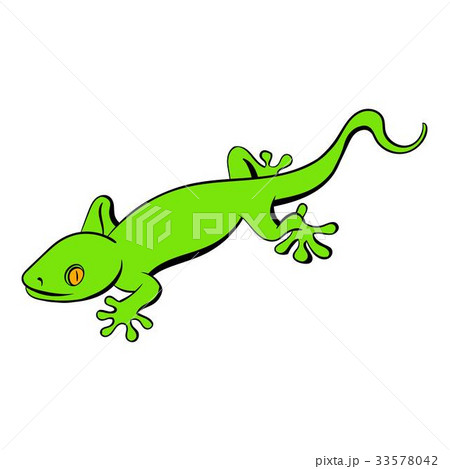 Green gecko lizard icon cartoon Green gecko lizard icon cartoon 33578042