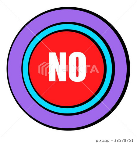 No red button icon cartoon No red button icon cartoon 33578751