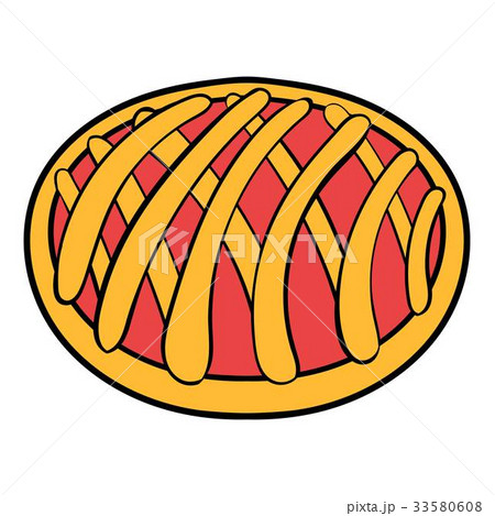 Cherry pie icon cartoon 33580608