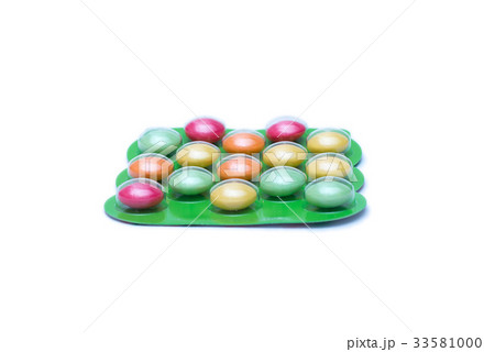Colorful Pills for Kids in the plastic packaging 33581000