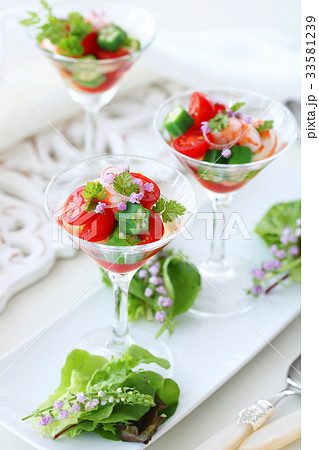 プチトマトとオクラのジュレ プチトマトとオクラのジュレ 33581239