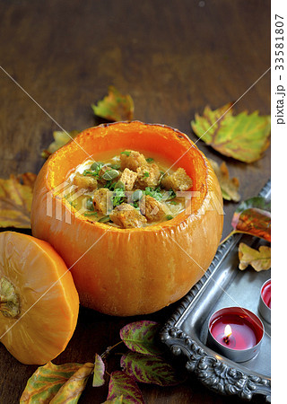 かぼちゃ(パンプキン)スープ／Pumpkin soup 33581807
