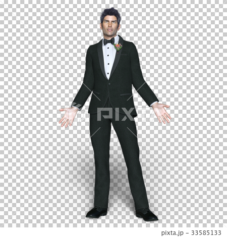 タキシードの男性のイラスト素材