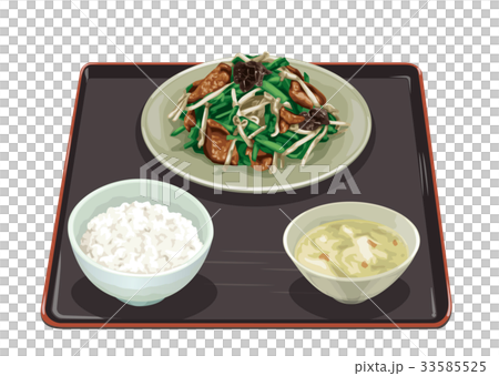 レバニラ定食 33585525