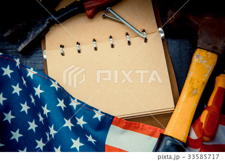construction tools with copy space for Labor day 33585717