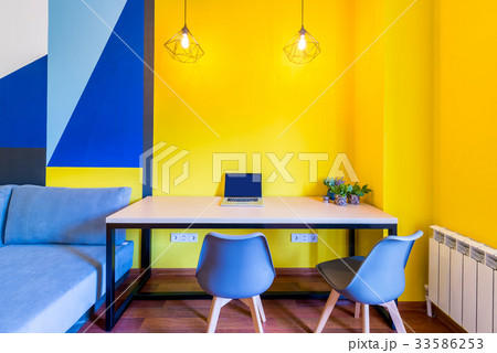 Big room interior with couch  33586253