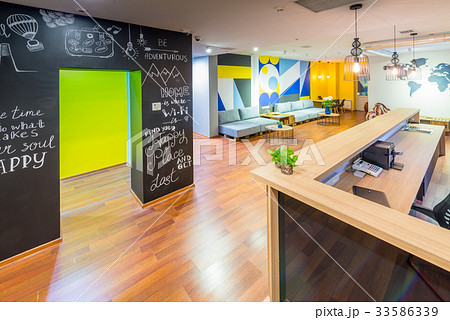 Hotel reception of hostel dormitory 33586339