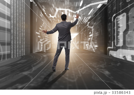 Businessman in trading business concept 33586343