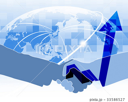 ビジネス日本 日本地図 ビジネス背景のイラスト素材