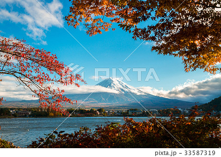 Mount Fuji in Autumn Color, Japan Mount Fuji in Autumn Color, Japan 33587319
